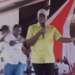 ecurity officers stop a man rushing toward President William Ruto’s podium in Mandera