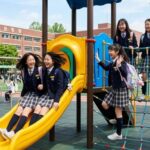Police tape at a Daegu playground as investigators probe a suspected stray bullet incident