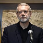Ali Larijani pictured at a public event in Tehran before Israel’s claim of his death