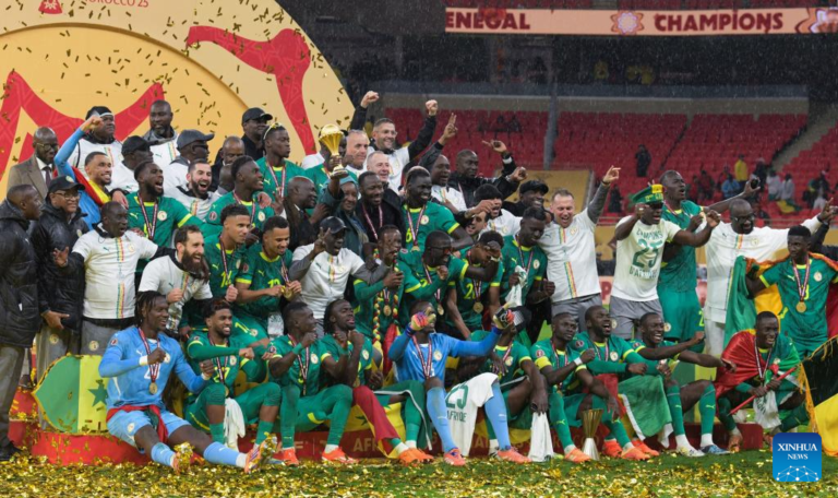 Morocco players celebrate after CAF appeal ruling awards AFCON title